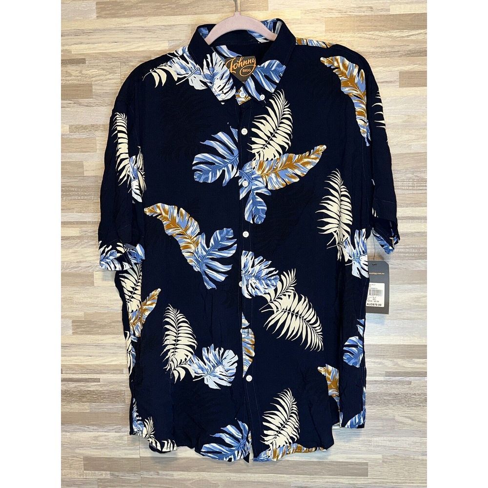 Johnny Bigg 2XL Short Sleeve Button Down  Floral Navy #169